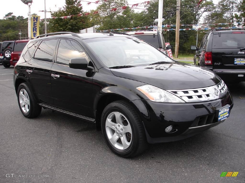 2003 Murano SL AWD - Super Black / Cabernet photo #2