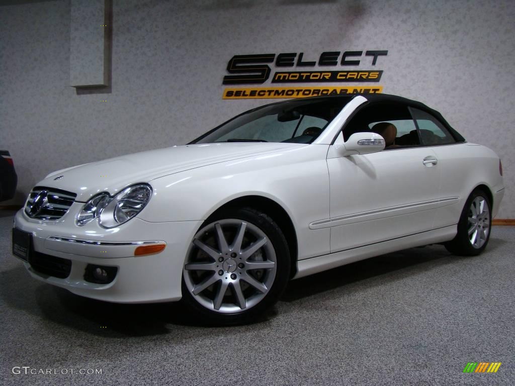 2007 CLK 350 Cabriolet - Arctic White / Sport Cappuccino Brown/Black photo #1