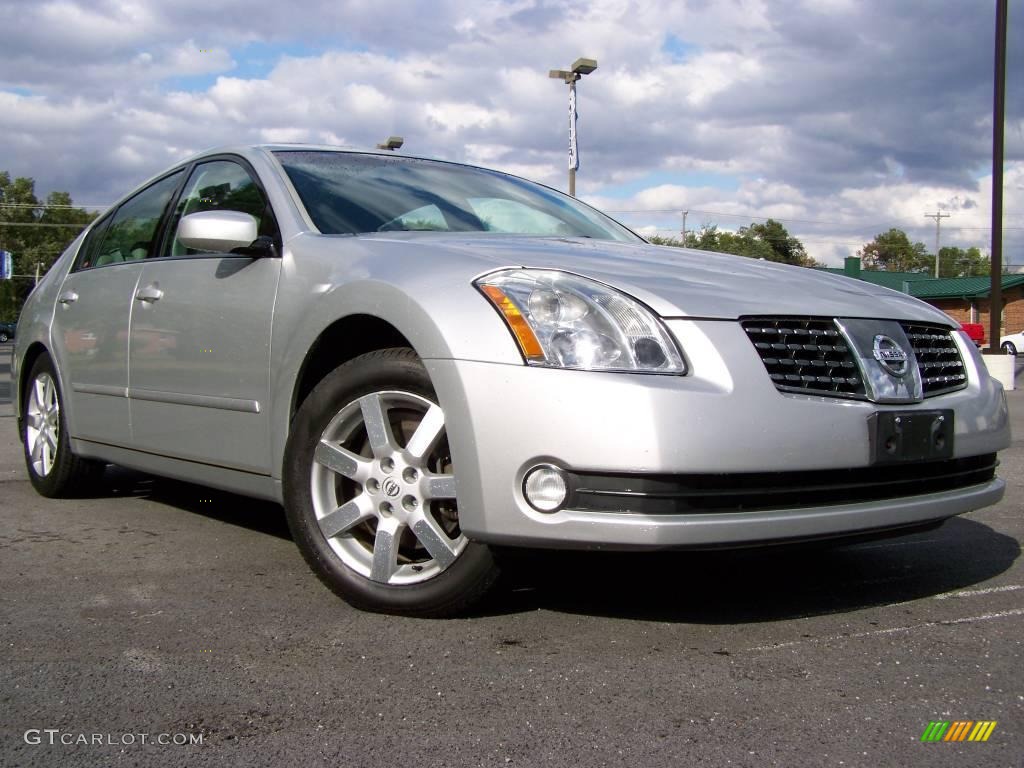 2004 Maxima 3.5 SL - Liquid Silver Metallic / Frost Gray photo #1