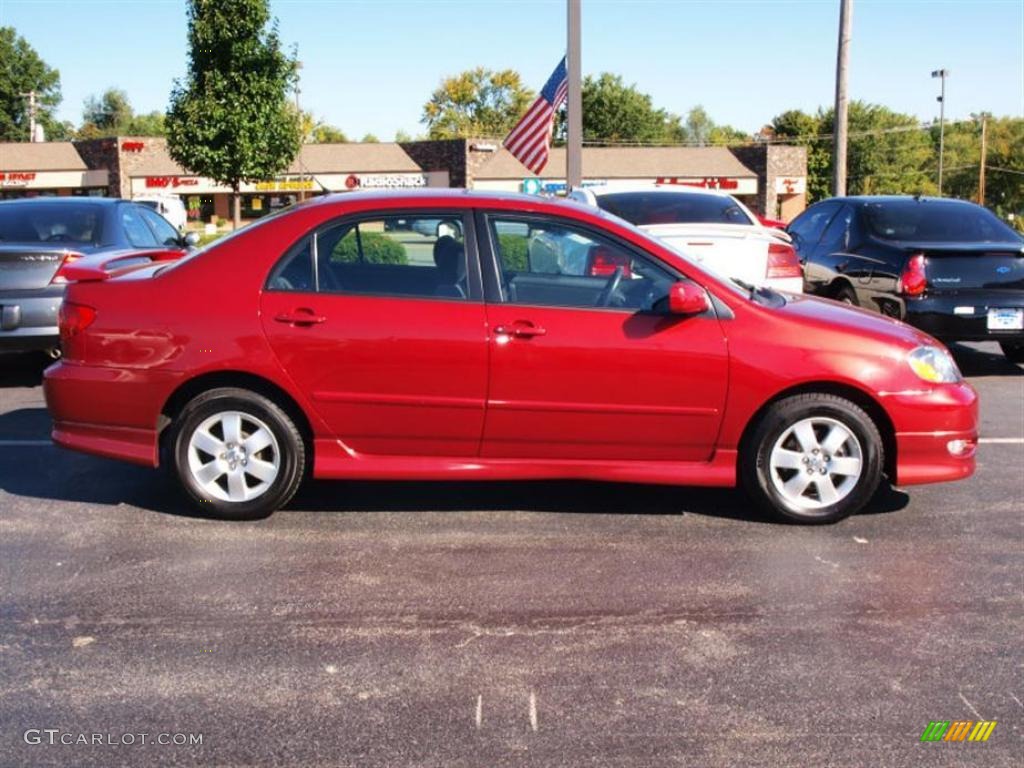 2006 Corolla S - Impulse Red Pearl / Dark Charcoal photo #1