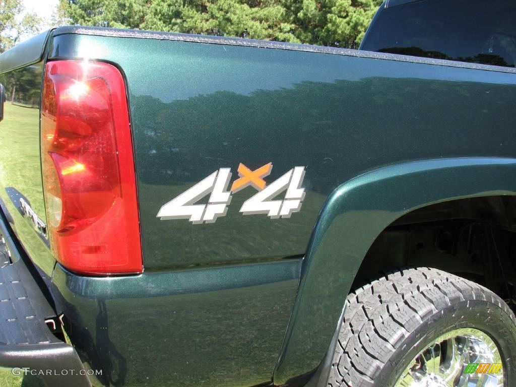 2003 Silverado 2500HD LT Crew Cab 4x4 - Dark Green Metallic / Tan photo #5