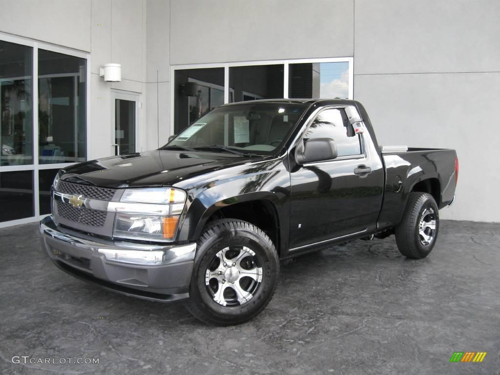 2006 Colorado LS Regular Cab - Black / Medium Pewter photo #1