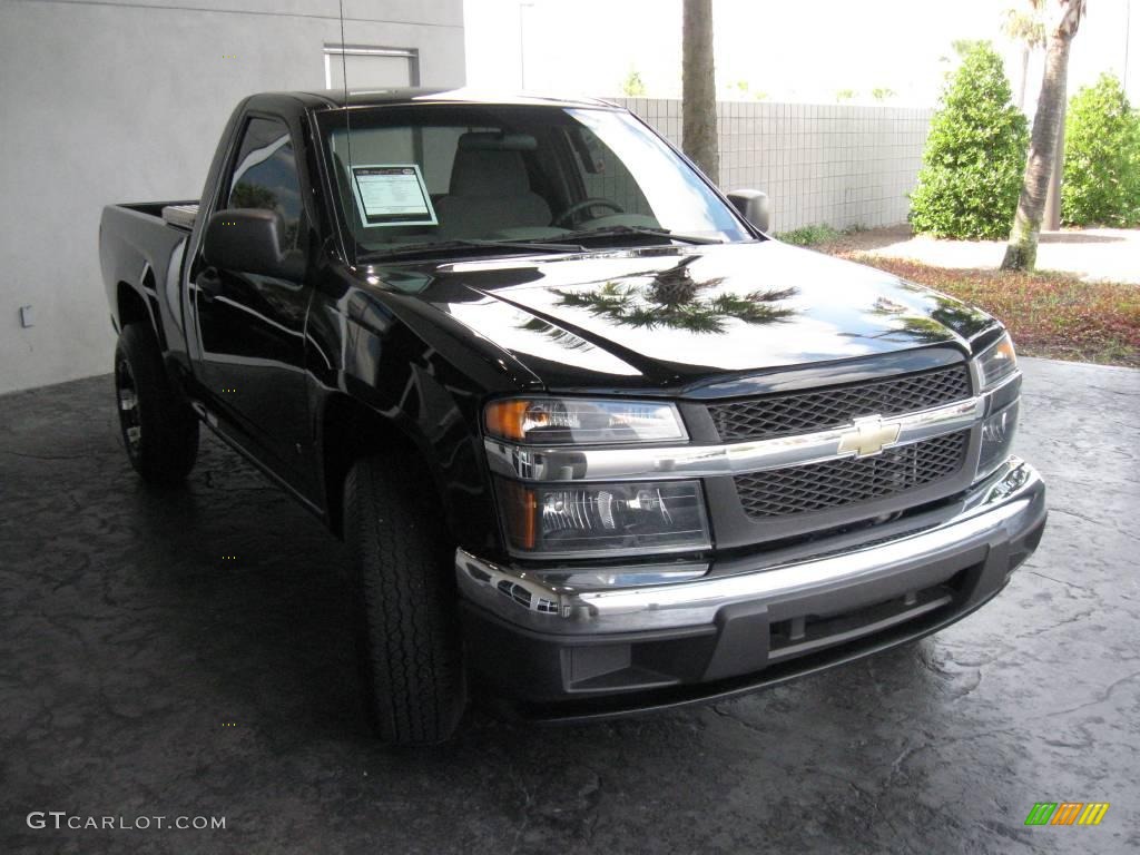 2006 Colorado LS Regular Cab - Black / Medium Pewter photo #5