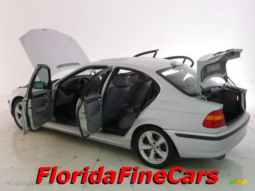 2004 3 Series 330i Sedan - Titanium Silver Metallic / Grey photo #8