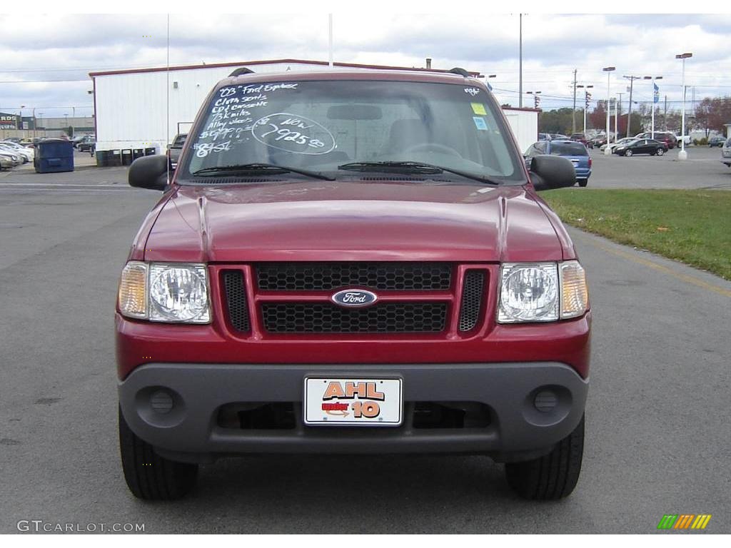 2003 Explorer Sport XLT 4x4 - Redfire Metallic / Graphite Grey photo #8