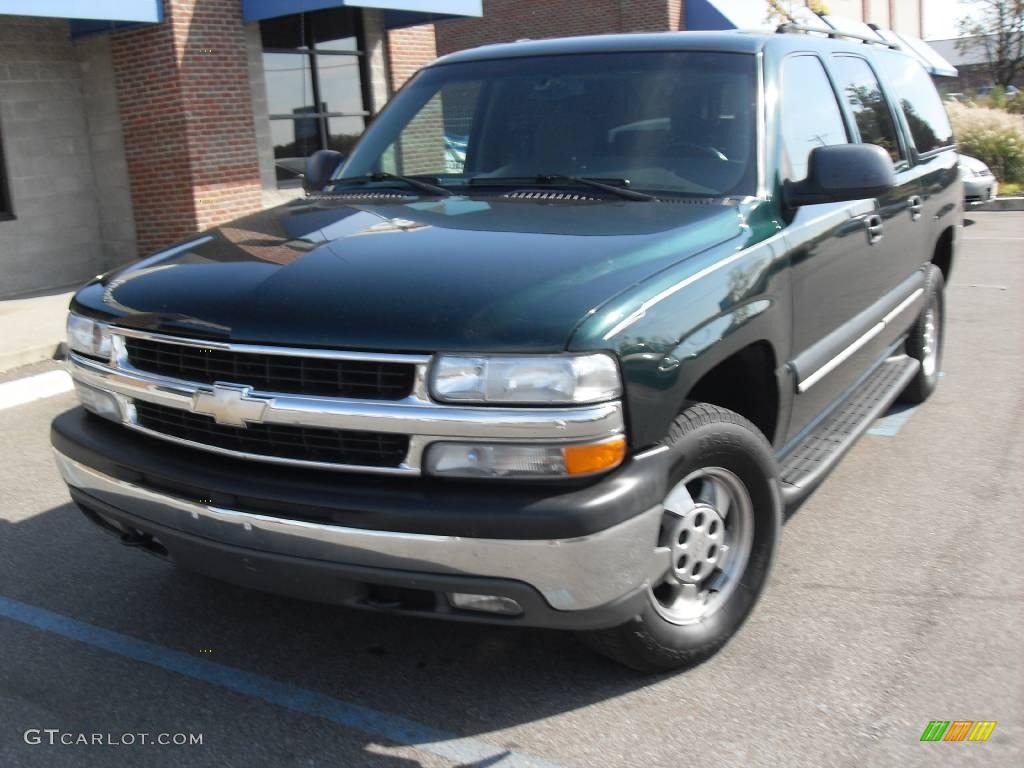 2003 Suburban 1500 LT 4x4 - Dark Green Metallic / Gray/Dark Charcoal photo #2