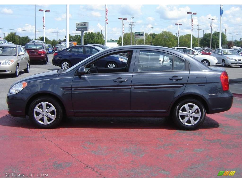 2001 Elantra GLS - Midnight Gray / Gray photo #2