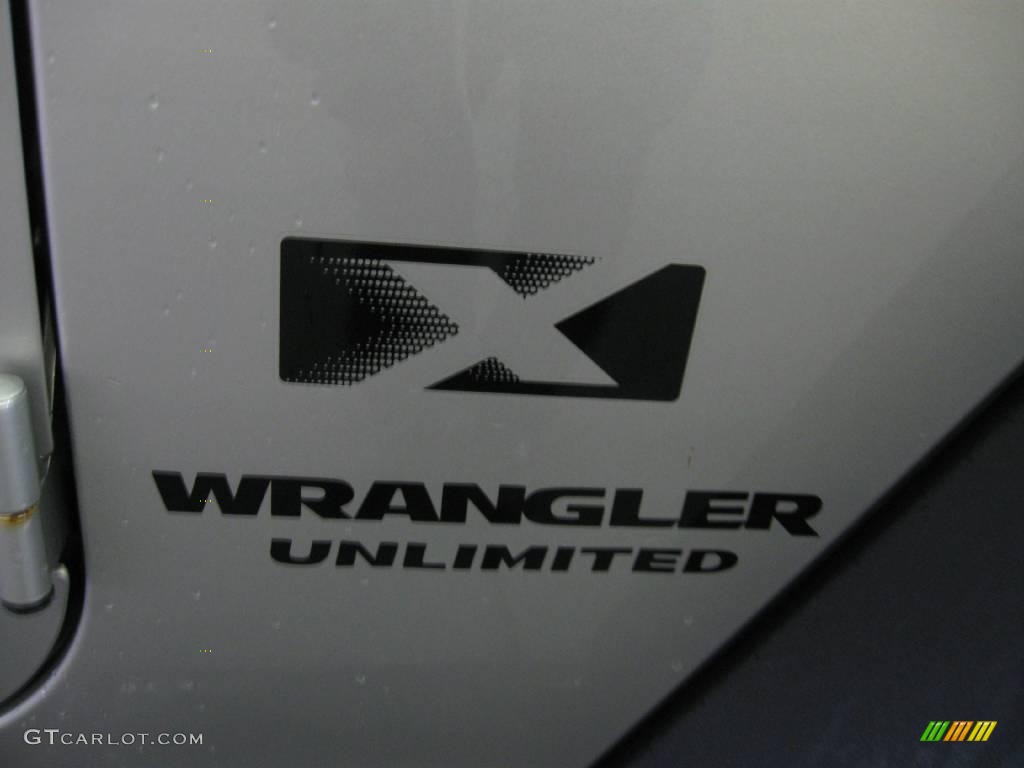 2008 Wrangler Unlimited X 4x4 - Bright Silver Metallic / Dark Slate Gray/Med Slate Gray photo #15
