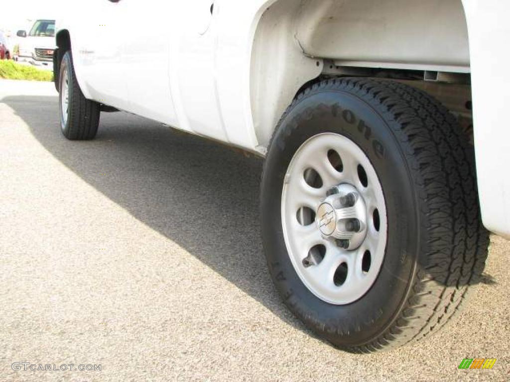 2008 Silverado 1500 Work Truck Extended Cab 4x4 - Summit White / Dark Titanium photo #7