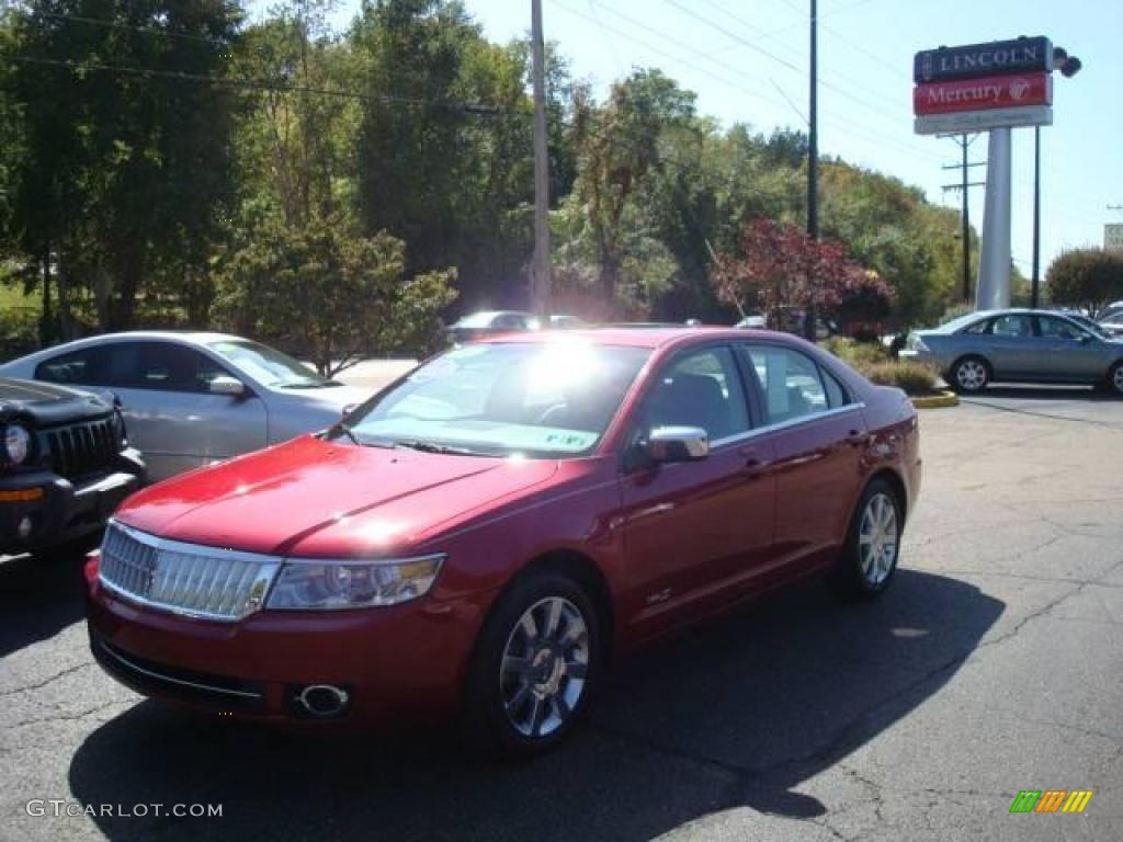 2008 MKZ Sedan - Vivid Red Metallic / Dark Charcoal photo #1