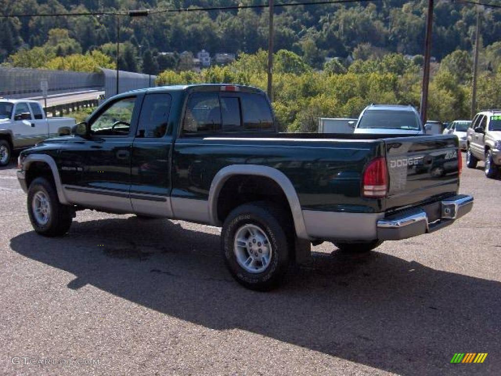 1999 Dakota SLT Extended Cab 4x4 - Emerald Green Pearl / Agate photo #8