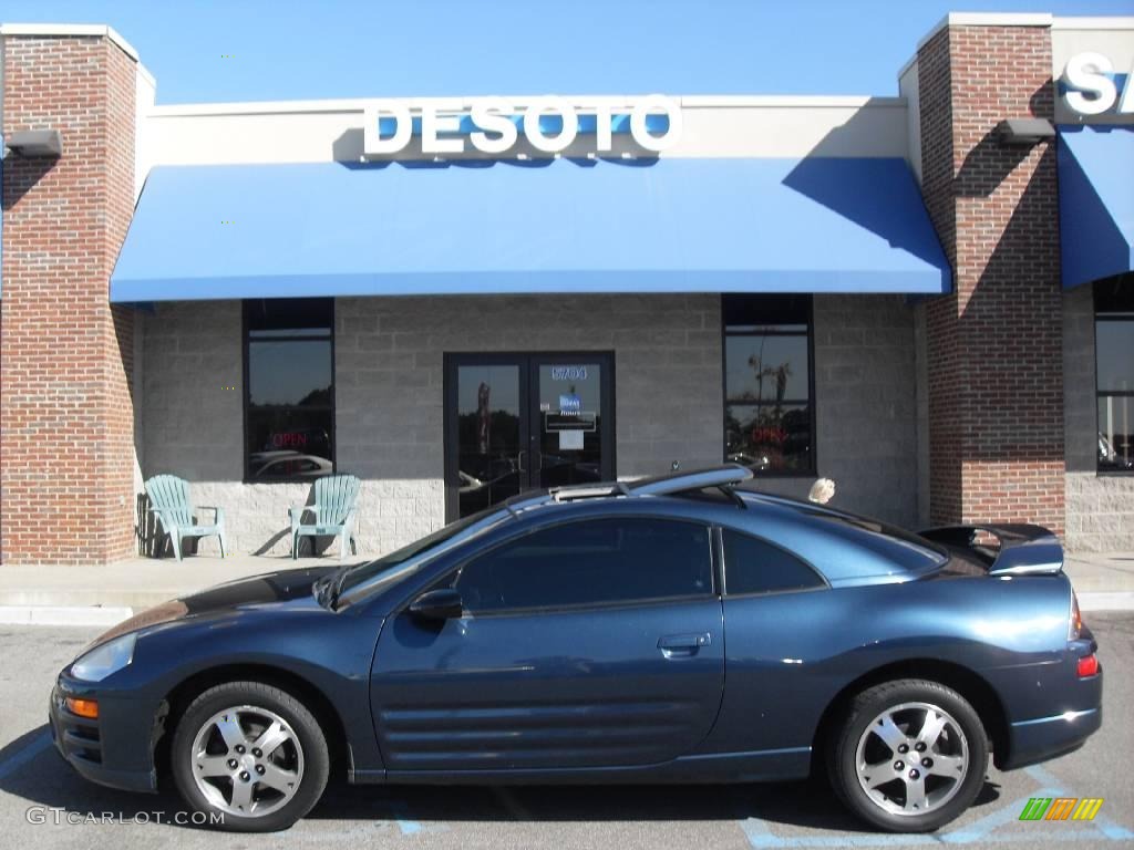 2004 Eclipse GS Coupe - Torched Steel Blue Metallic / Midnight photo #1