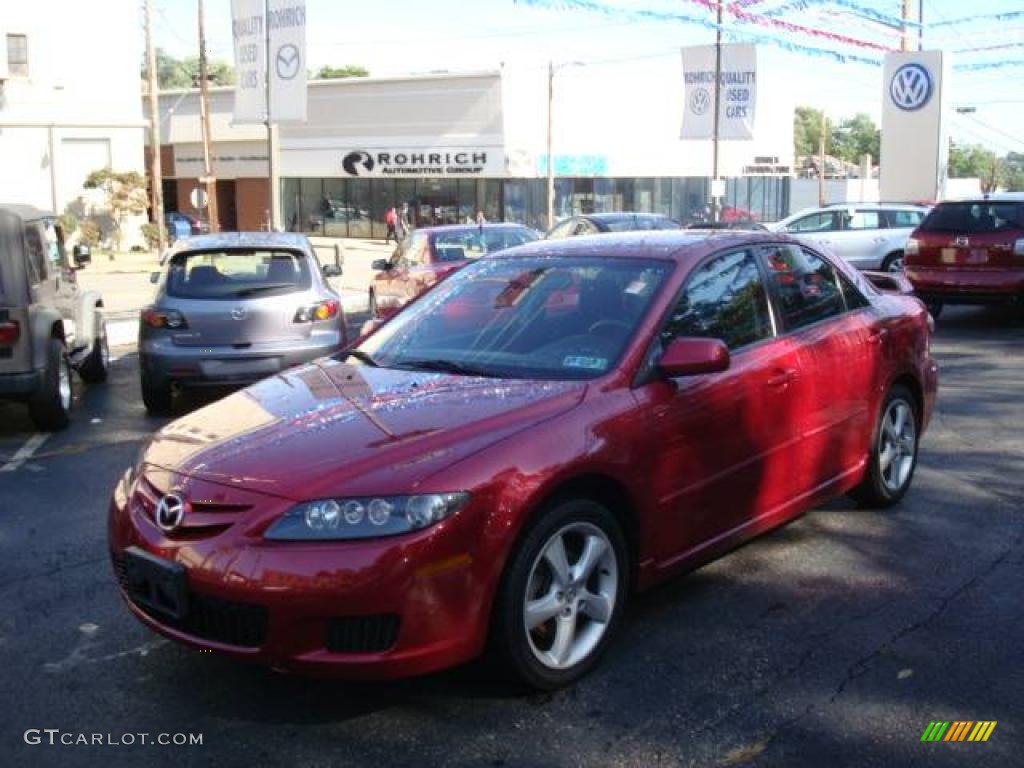 2007 MAZDA6 i Sport Sedan - Redfire Metallic / Black photo #1