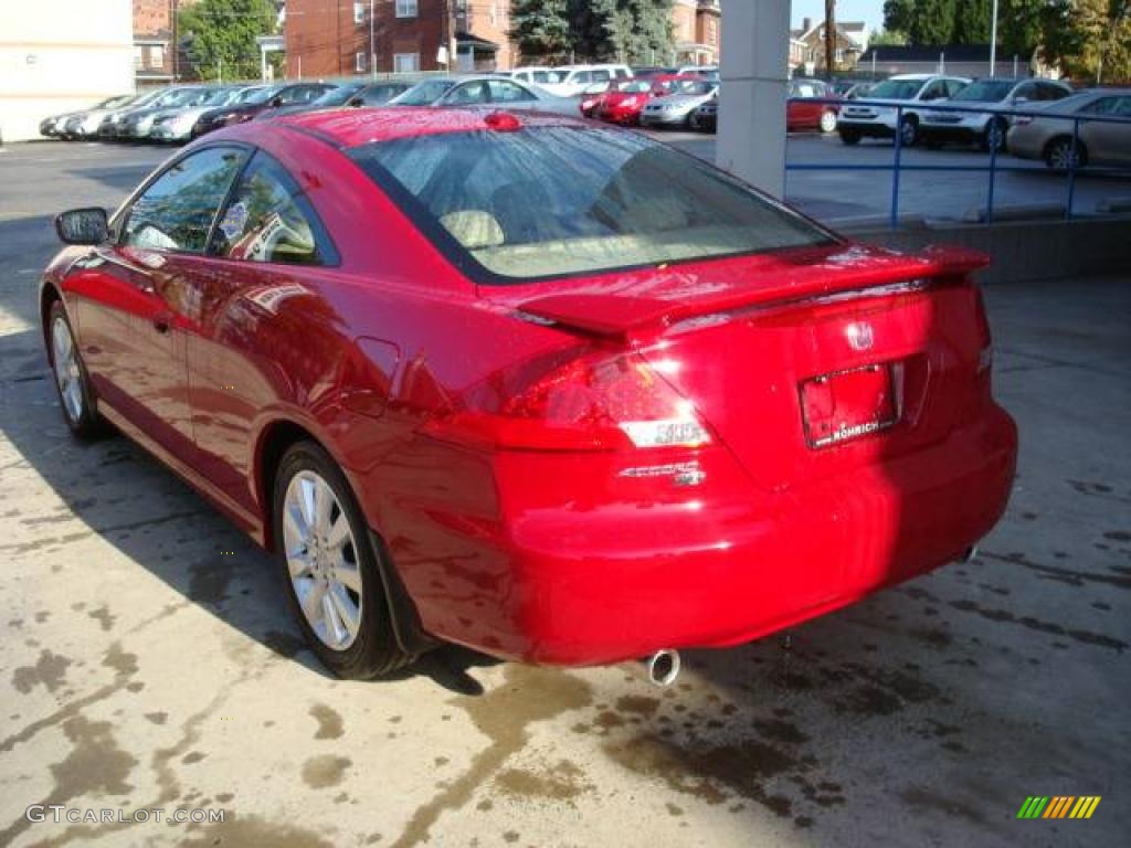 2006 Accord EX V6 Coupe - Redondo Red Pearl / Ivory photo #2