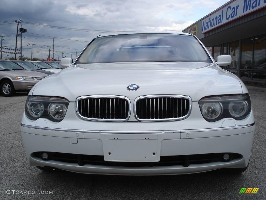 2003 7 Series 745Li Sedan - Alpine White / Dark Beige/Beige III photo #3