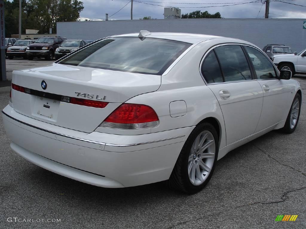 2003 7 Series 745Li Sedan - Alpine White / Dark Beige/Beige III photo #7