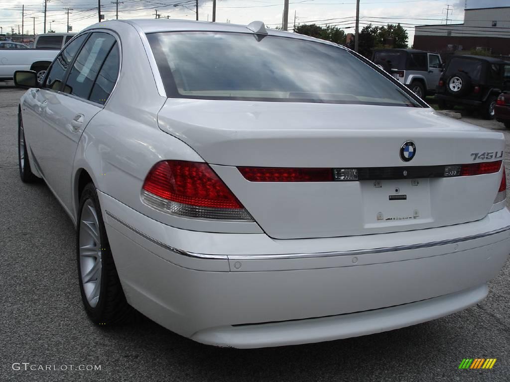 2003 7 Series 745Li Sedan - Alpine White / Dark Beige/Beige III photo #9