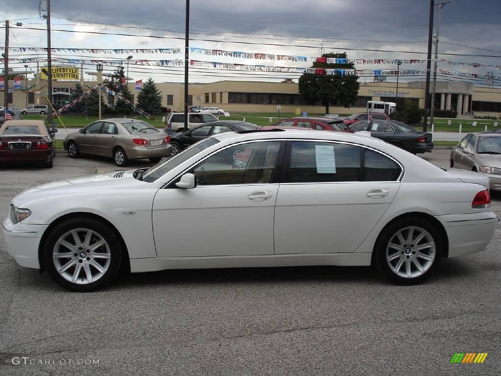 2003 7 Series 745Li Sedan - Alpine White / Dark Beige/Beige III photo #10