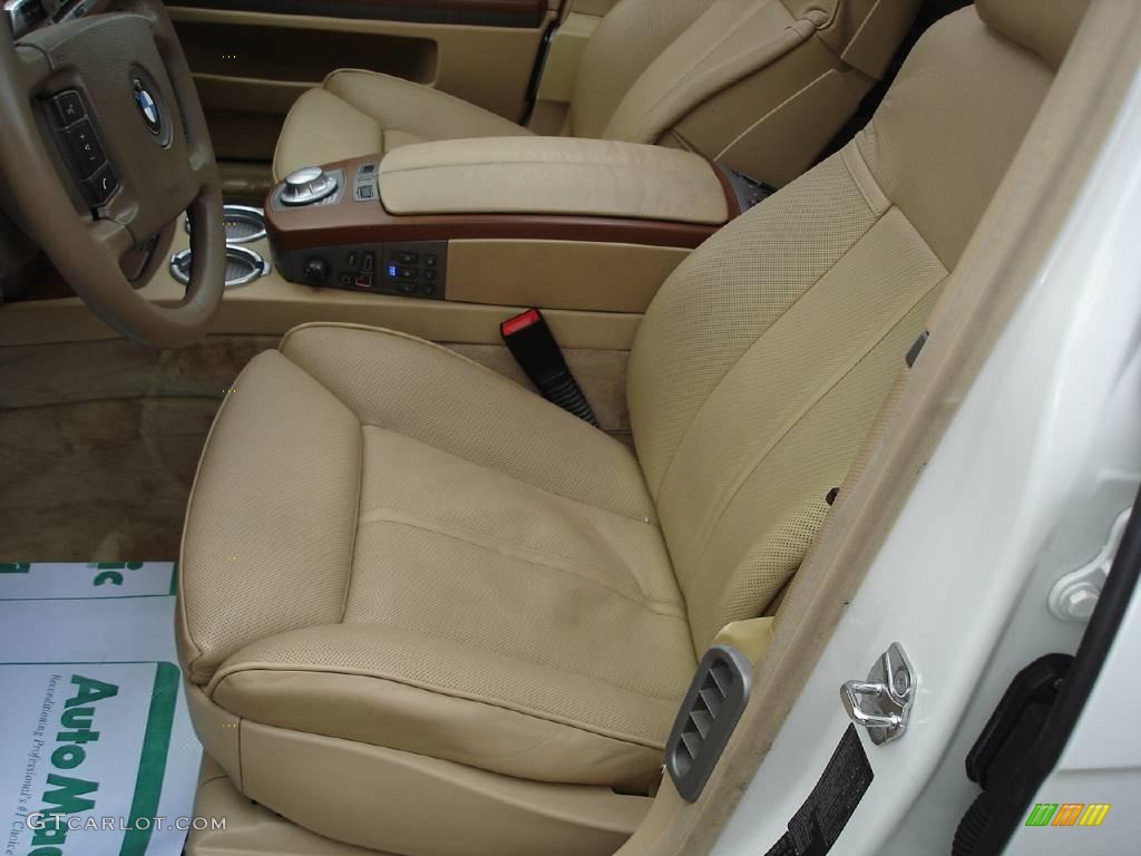 2003 7 Series 745Li Sedan - Alpine White / Dark Beige/Beige III photo #15