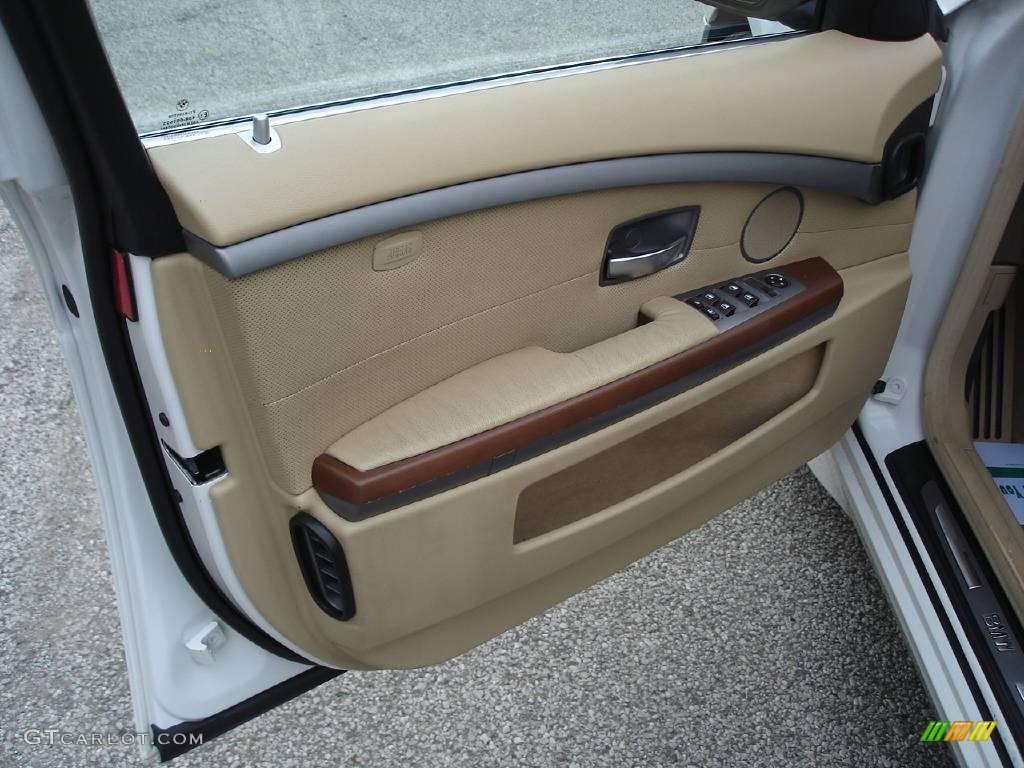 2003 7 Series 745Li Sedan - Alpine White / Dark Beige/Beige III photo #17