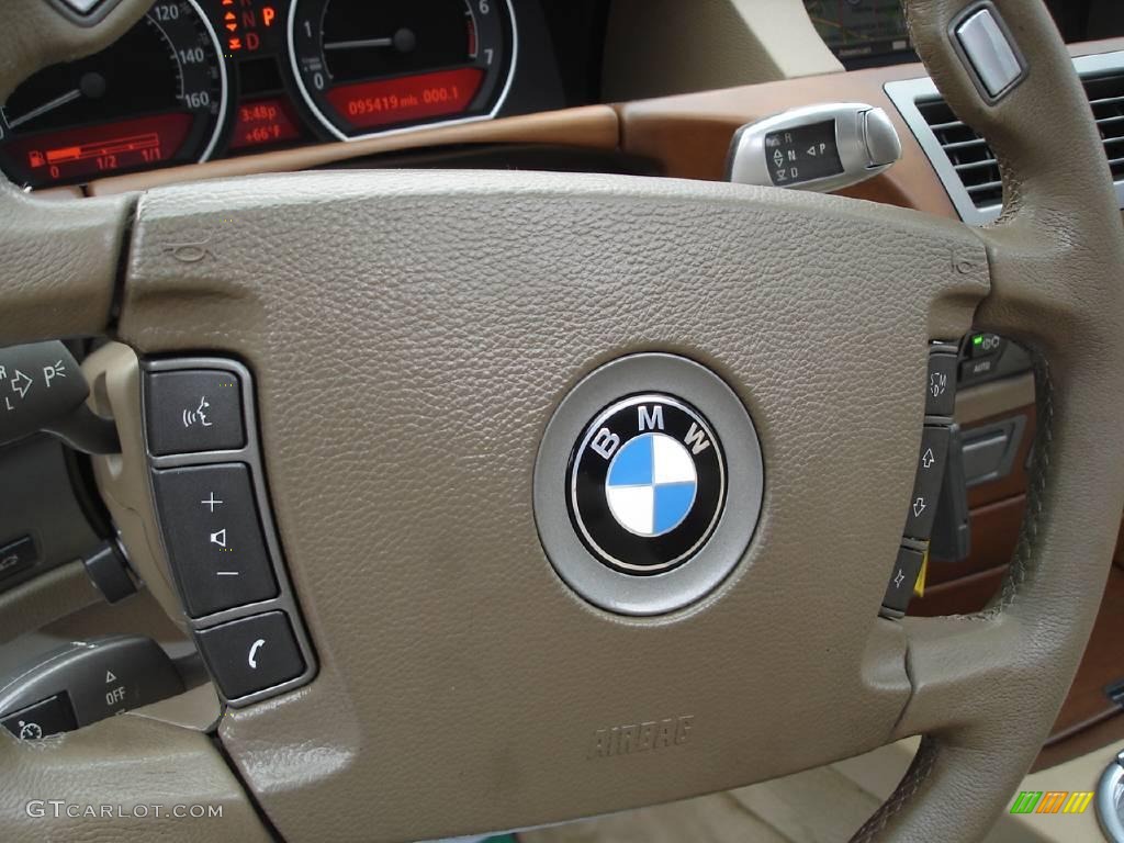 2003 7 Series 745Li Sedan - Alpine White / Dark Beige/Beige III photo #19
