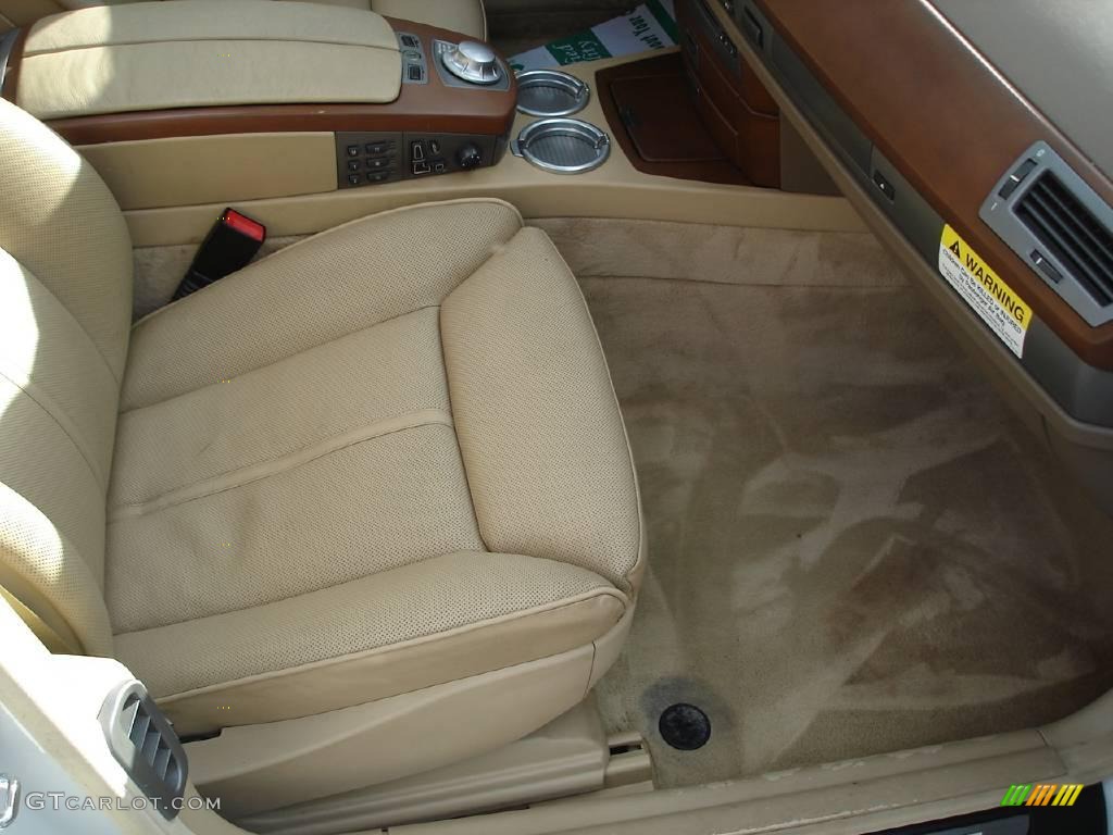 2003 7 Series 745Li Sedan - Alpine White / Dark Beige/Beige III photo #33