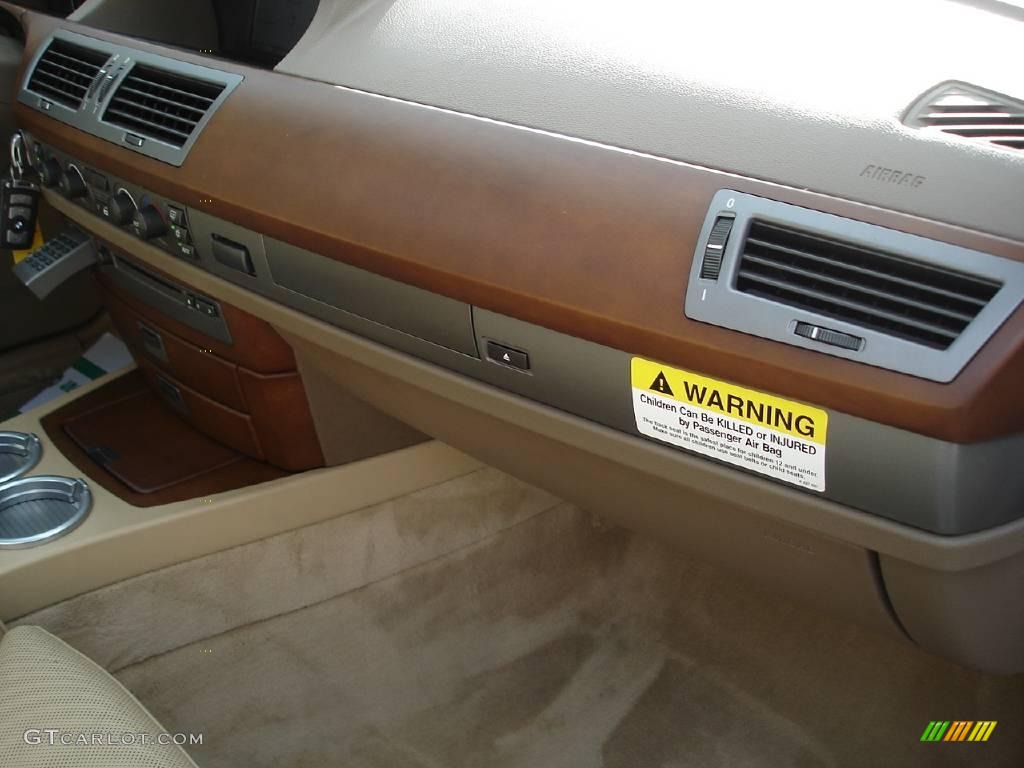 2003 7 Series 745Li Sedan - Alpine White / Dark Beige/Beige III photo #34