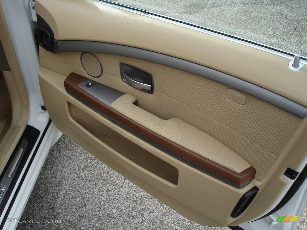 2003 7 Series 745Li Sedan - Alpine White / Dark Beige/Beige III photo #37