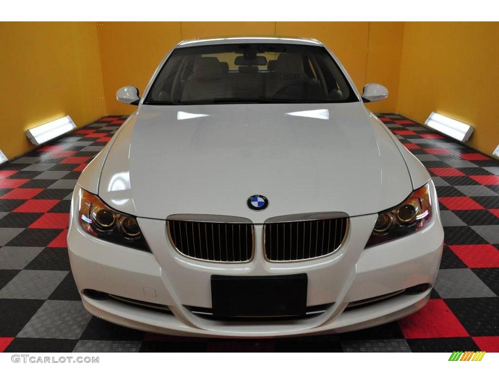 2007 3 Series 335i Sedan - Alpine White / Beige photo #2