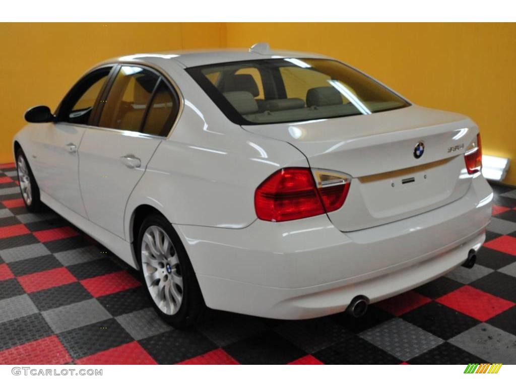 2007 3 Series 335i Sedan - Alpine White / Beige photo #4