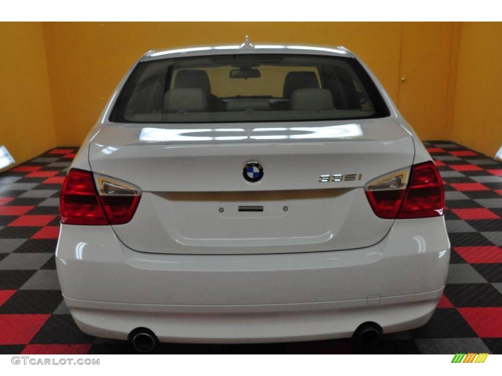 2007 3 Series 335i Sedan - Alpine White / Beige photo #5