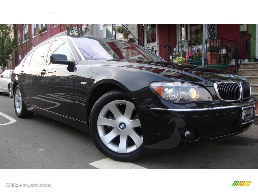 2007 7 Series 750Li Sedan - Black Sapphire Metallic / Black photo #2