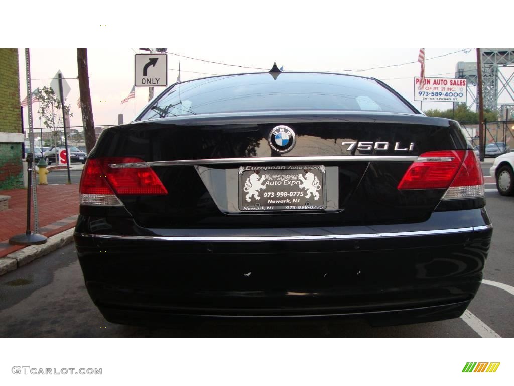 2007 7 Series 750Li Sedan - Black Sapphire Metallic / Black photo #5