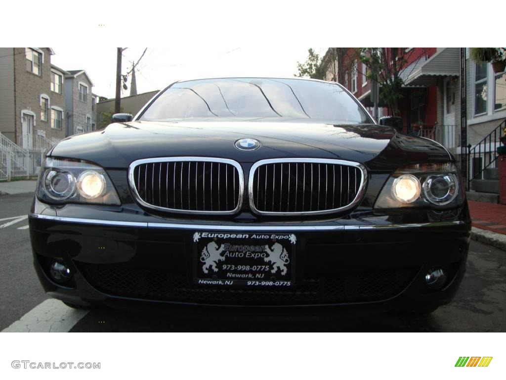 2007 7 Series 750Li Sedan - Black Sapphire Metallic / Black photo #6
