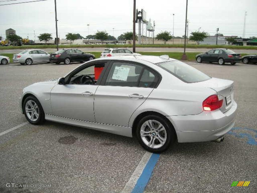 2008 3 Series 328i Sedan - Titanium Silver Metallic / Black photo #3