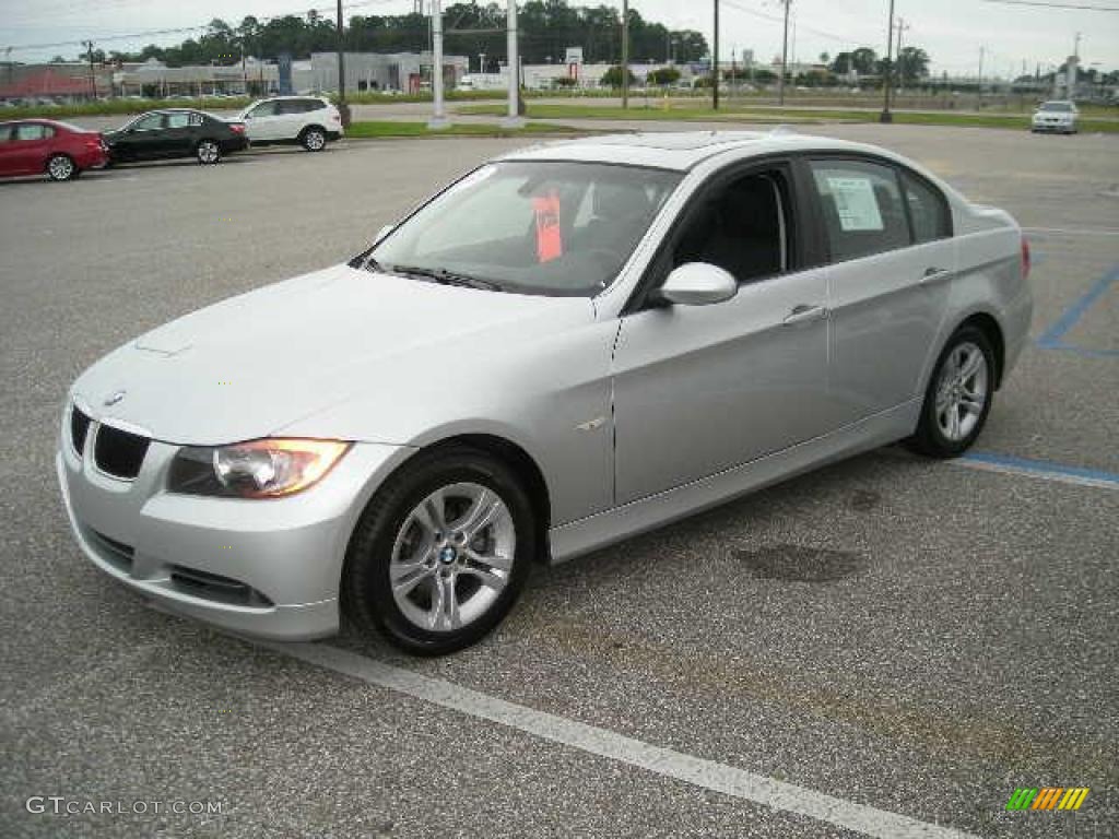 2008 3 Series 328i Sedan - Titanium Silver Metallic / Black photo #4