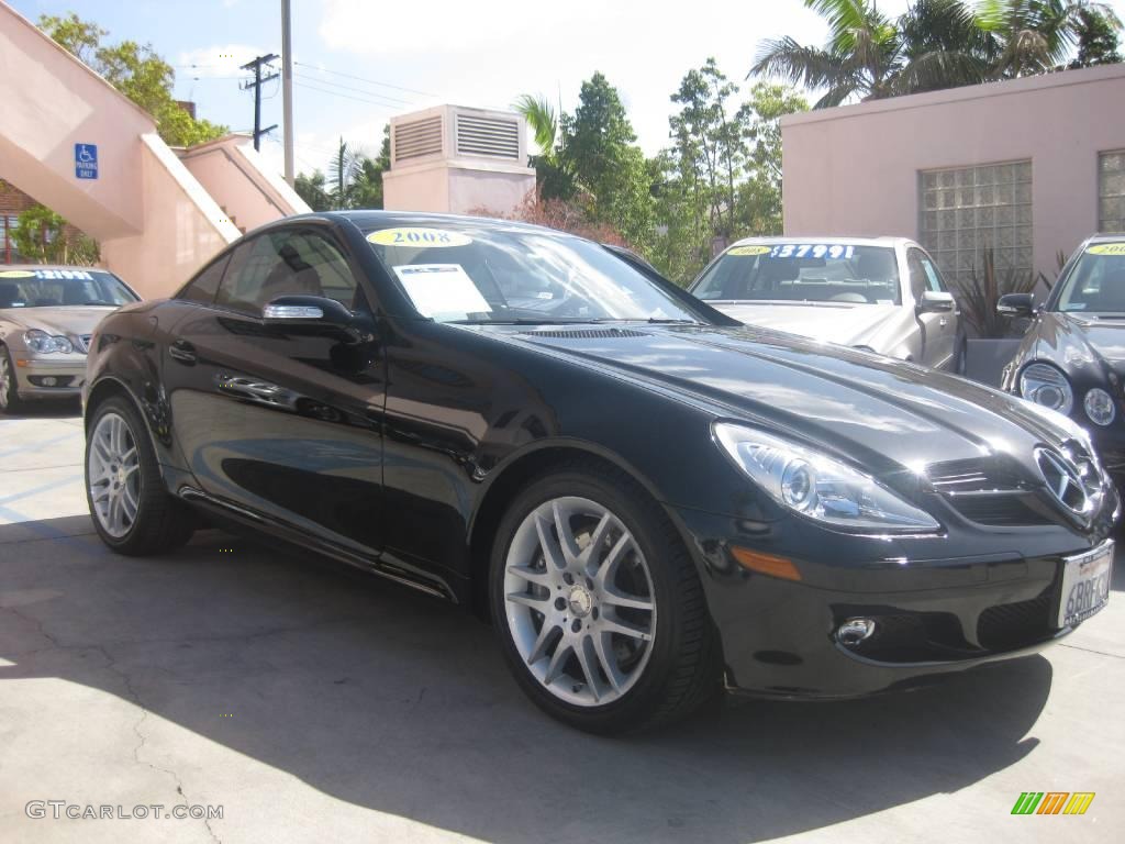 2008 SLK 350 Roadster - Black / Black photo #1