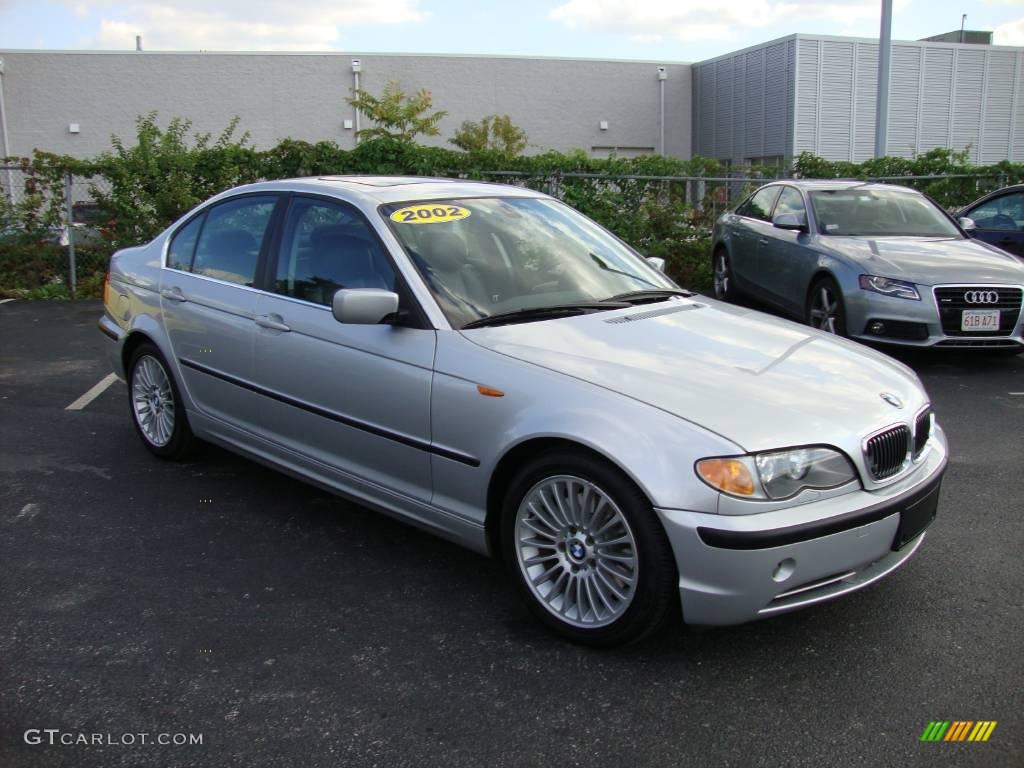 2002 3 Series 330xi Sedan - Titanium Silver Metallic / Black photo #5