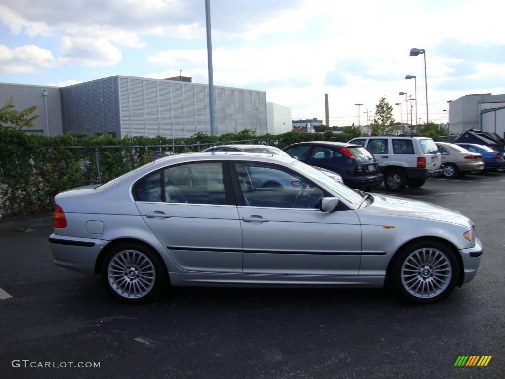 2002 3 Series 330xi Sedan - Titanium Silver Metallic / Black photo #6