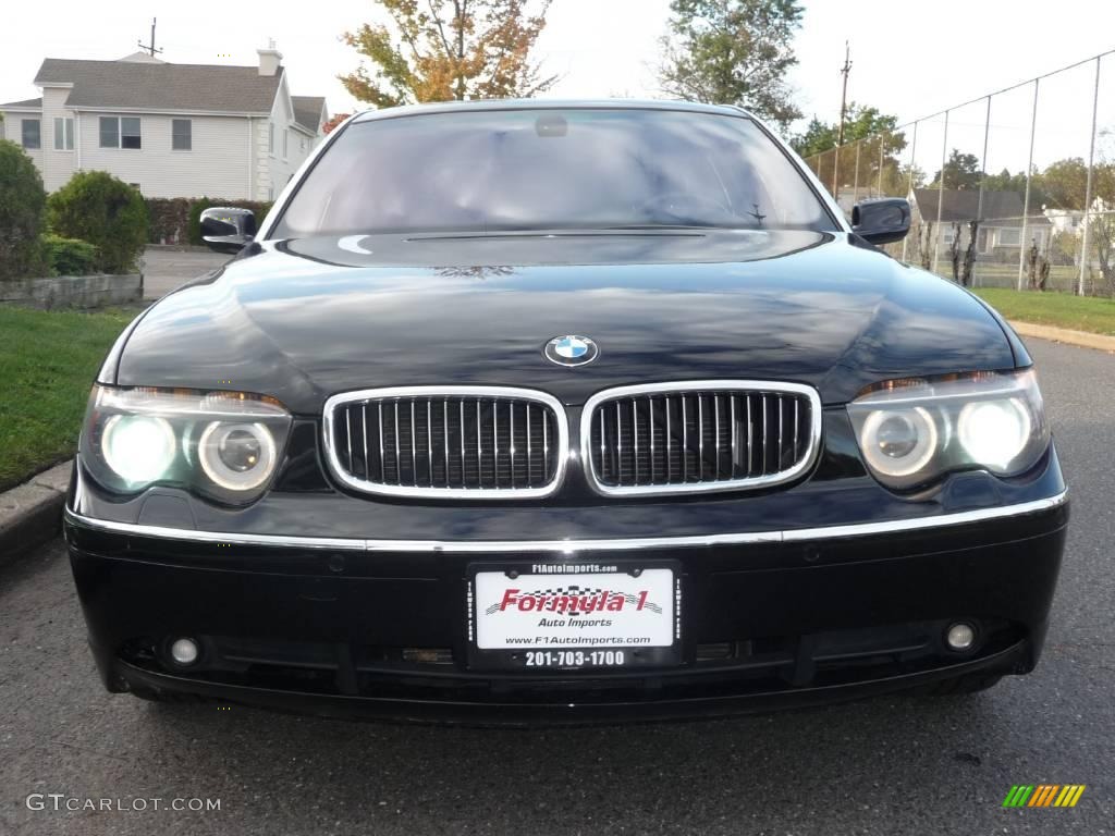 2005 7 Series 745Li Sedan - Jet Black / Black/Black photo #2