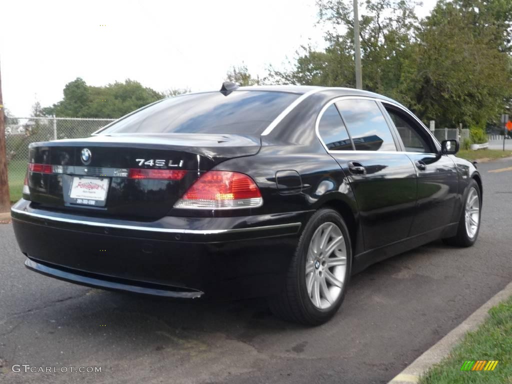 2005 7 Series 745Li Sedan - Jet Black / Black/Black photo #4