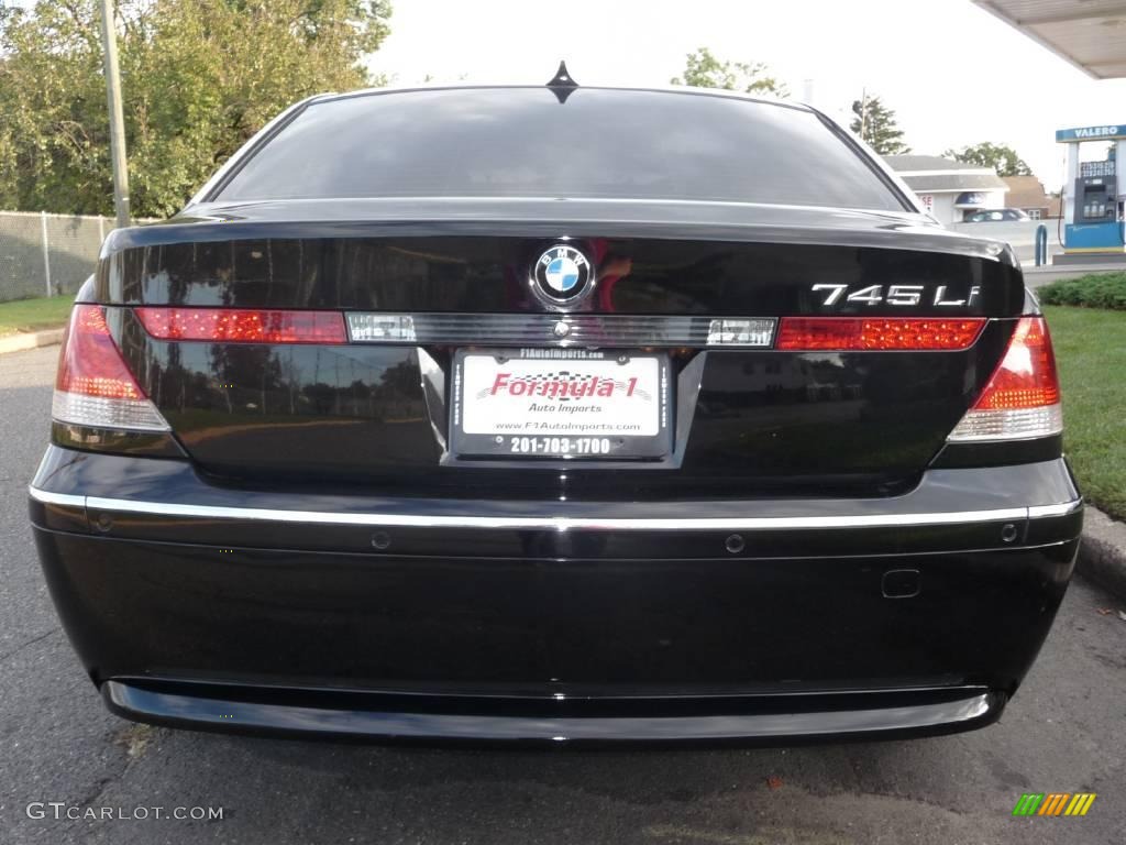 2005 7 Series 745Li Sedan - Jet Black / Black/Black photo #6