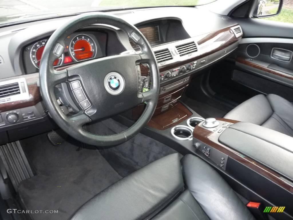 2005 7 Series 745Li Sedan - Jet Black / Black/Black photo #7