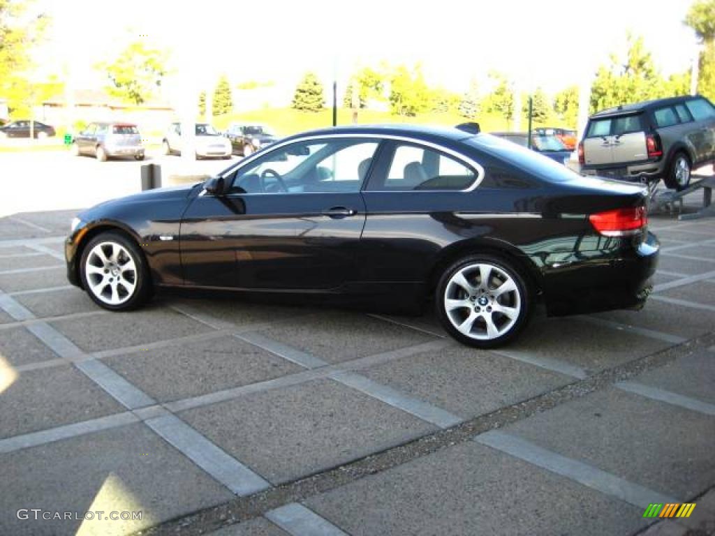 2007 3 Series 328xi Coupe - Black Sapphire Metallic / Saddle Brown/Black photo #5