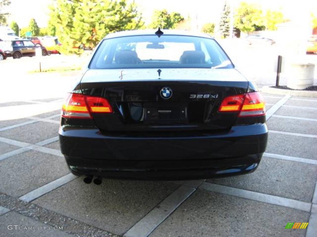 2007 3 Series 328xi Coupe - Black Sapphire Metallic / Saddle Brown/Black photo #7