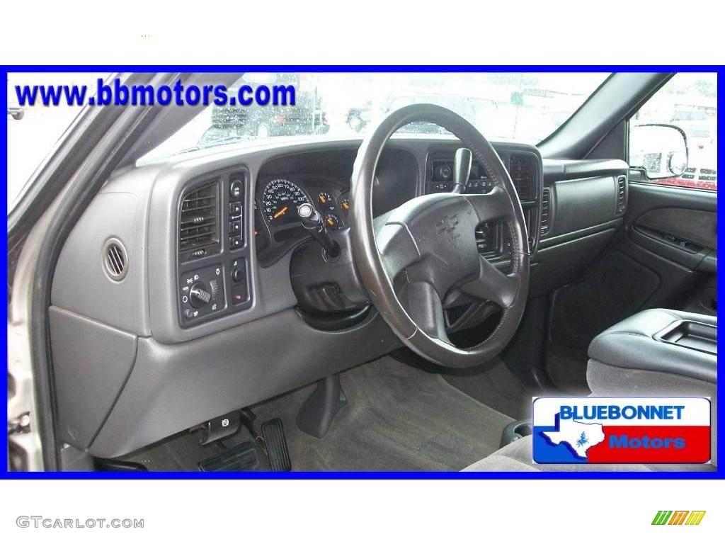 2003 Silverado 1500 HD Crew Cab 4x4 - Light Pewter Metallic / Dark Charcoal photo #10