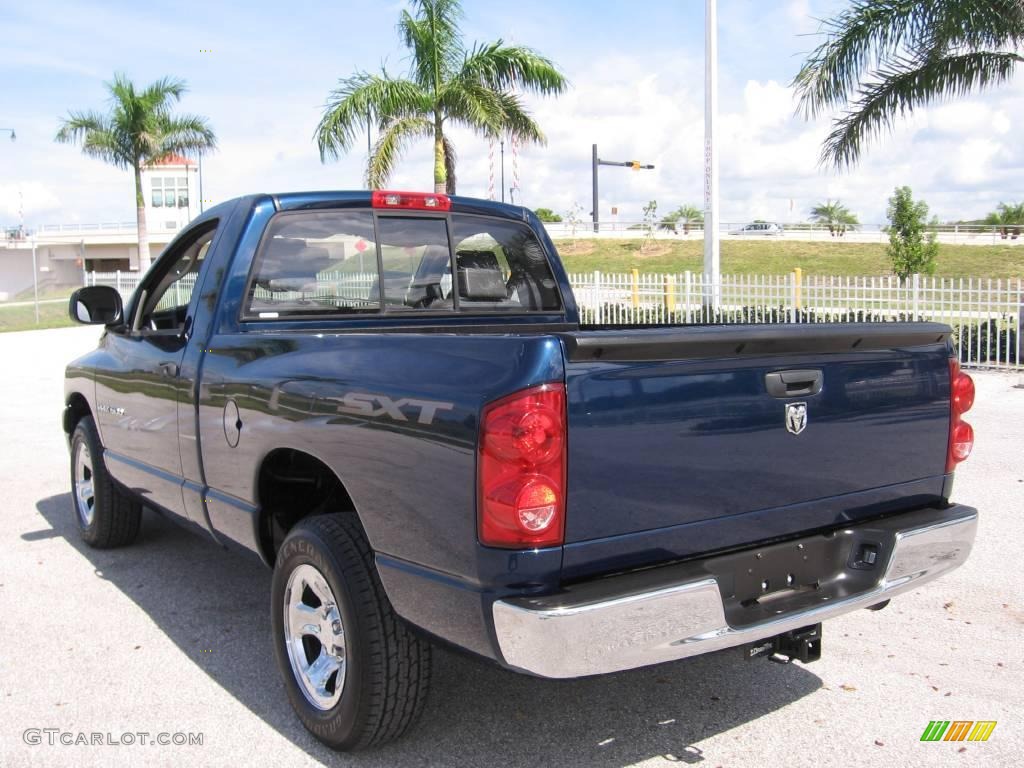 2007 Ram 1500 SXT Regular Cab - Patriot Blue Pearl / Khaki Beige photo #4