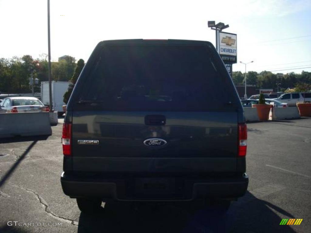 2005 F150 XL SuperCab 4x4 - Aspen Green Metallic / Medium Flint Grey photo #4