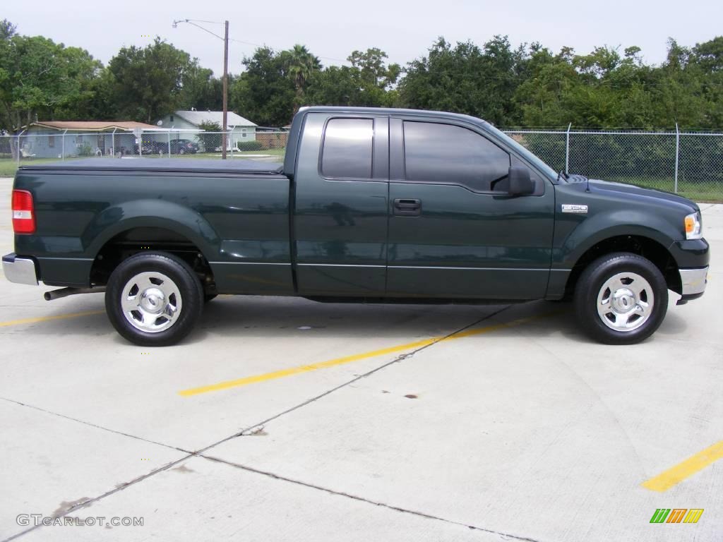 2005 F150 XLT SuperCab - Aspen Green Metallic / Medium Flint Grey photo #2