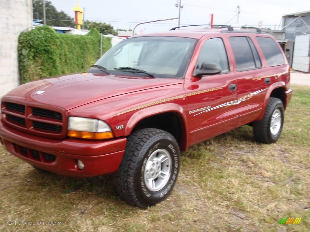 1998 Durango SLT 4x4 - Chili Pepper Red / Beige photo #9